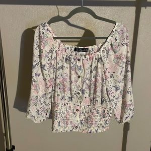 Be Flawless Balloon Sleeve Top Large
